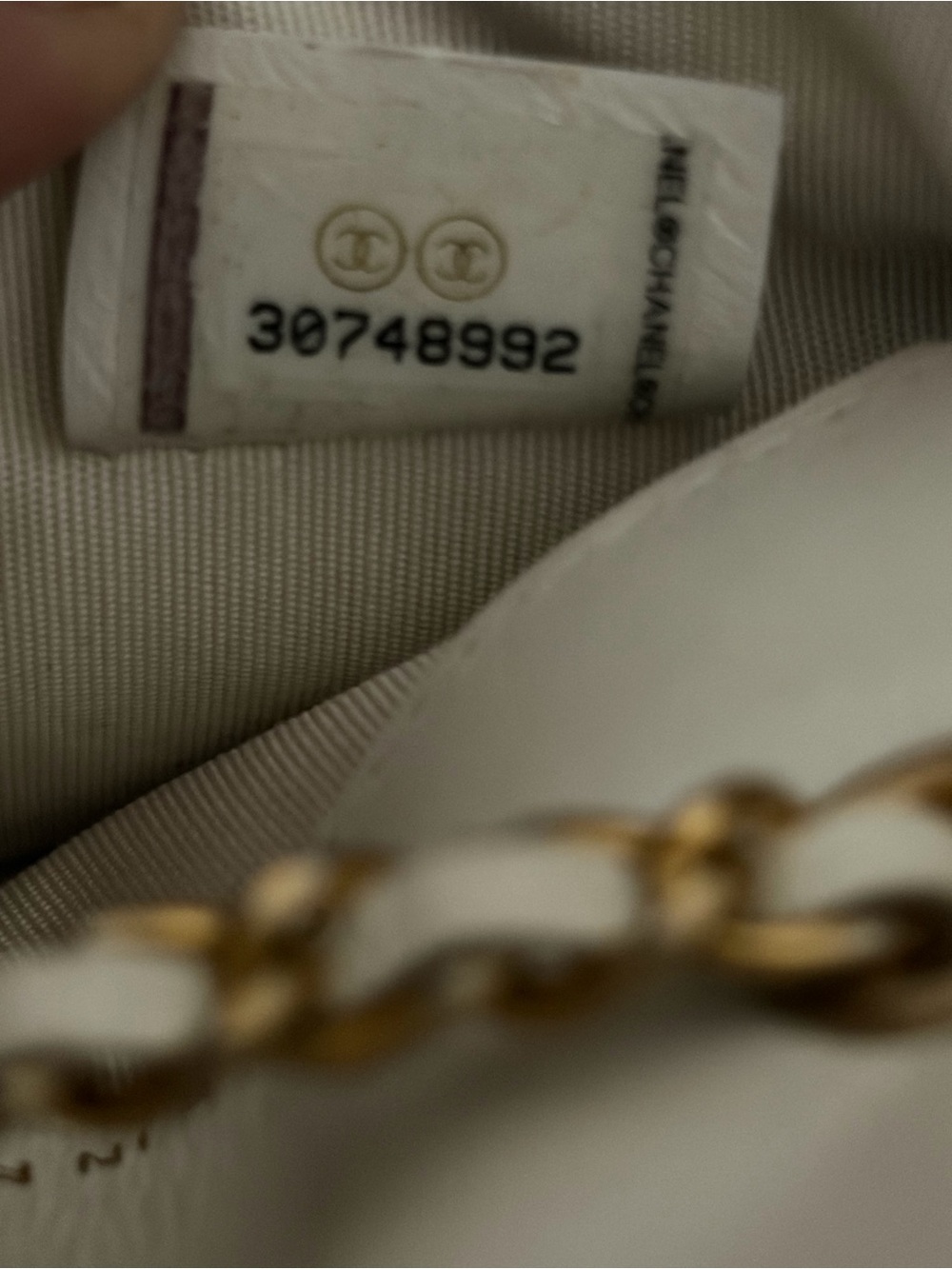 CHANEL White Quilted Mini Chain Belt Wallet with Gold CC Hardware - Picture 7 of 16